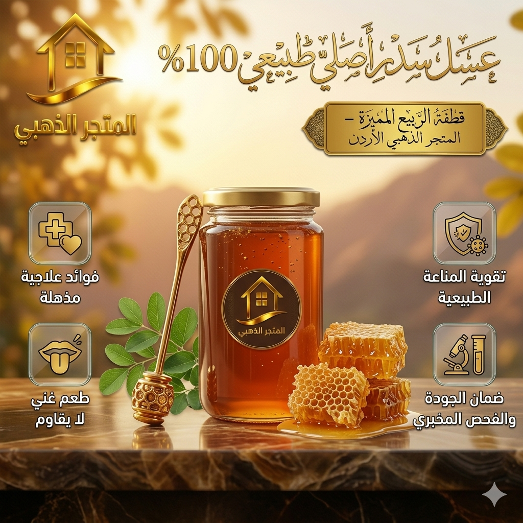 عسل سدر طبيعي المتجر الذهبي.