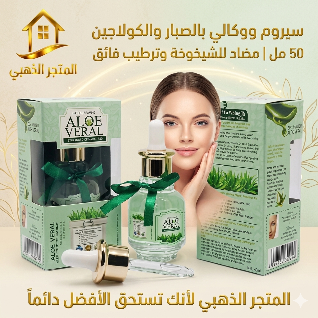 سيروم ووكالي (Wokali) متعدد الوظائف بخلاصة الصبار والكولاجين. يعمل على ترطيب البشرة بعمق، تفتيح البقع الداكنة، وتقليل الهالات السوداء والتجاعيد بشكل ملحوظ